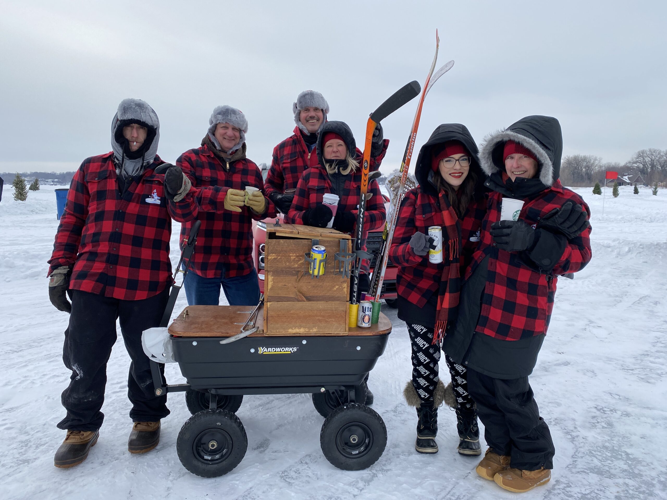 Buffalo Plaid Ice Fishers