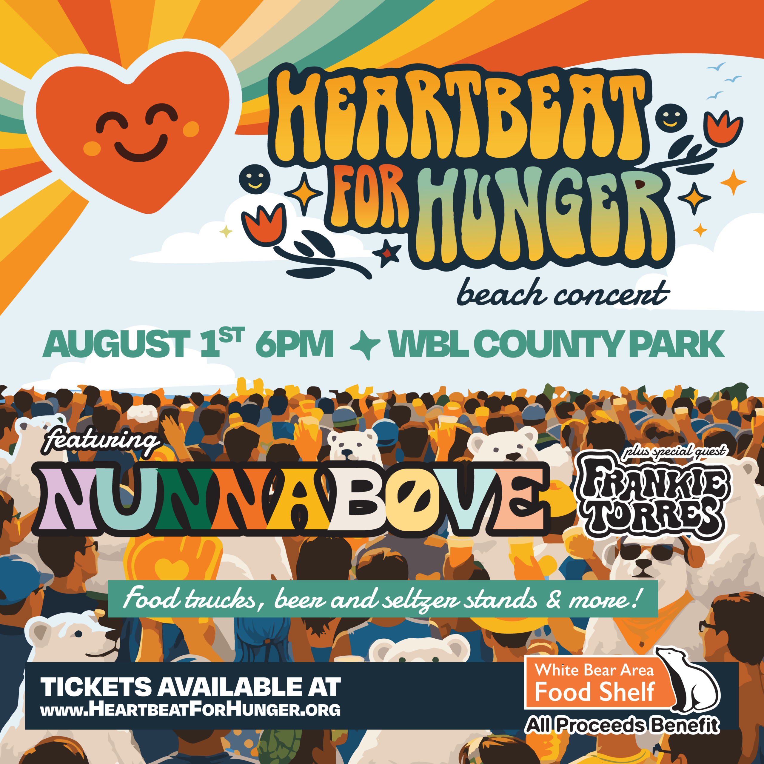 Heartbeat for Hunger, August 1 fundraiser for the food shelf.