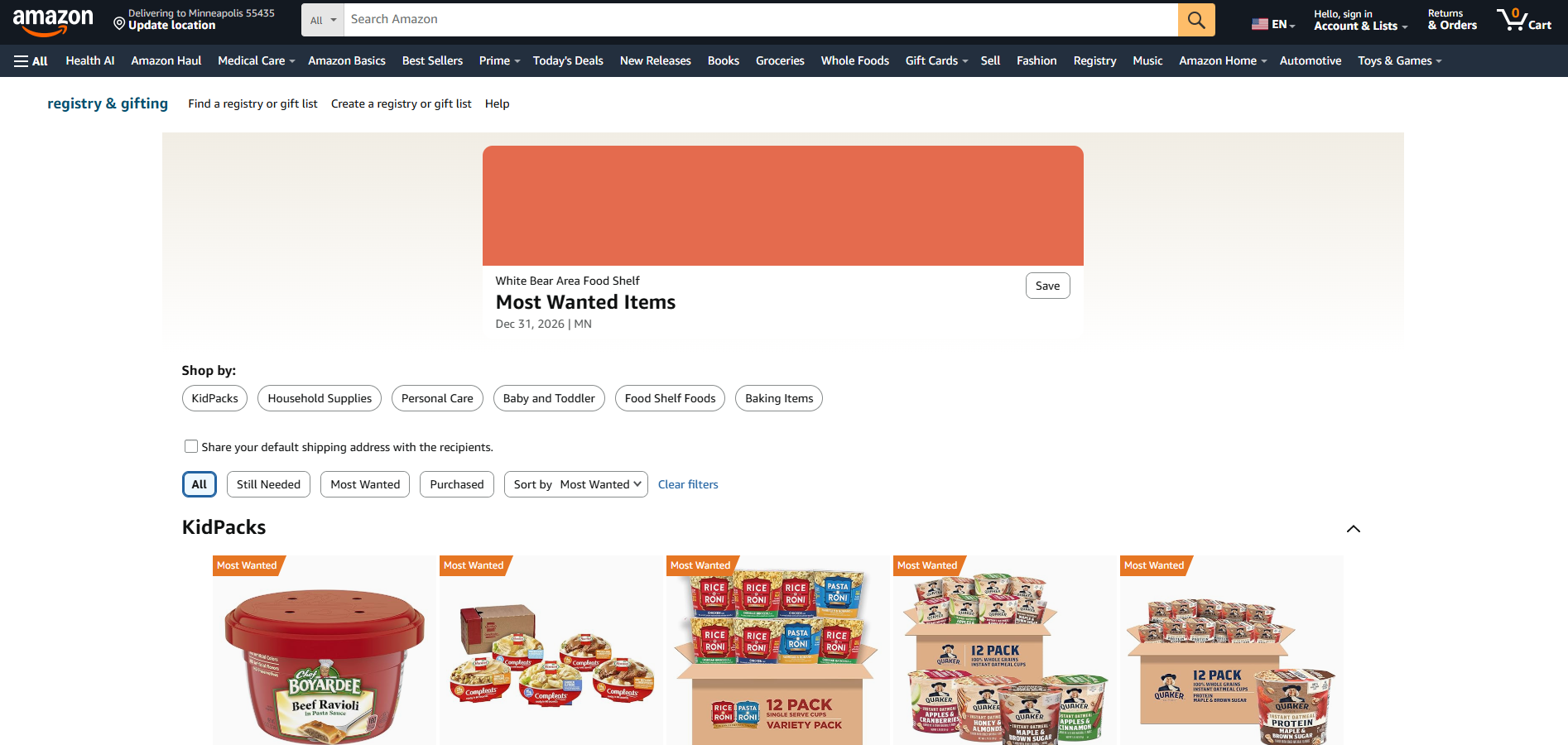 Amazon list